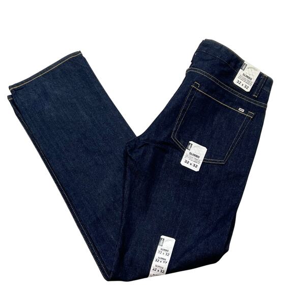 Vans Off the Wall Slimbo Denim Jeans Women 32x32 Dark Blue Slim Fit Low Rise New - Picture 5 of 10